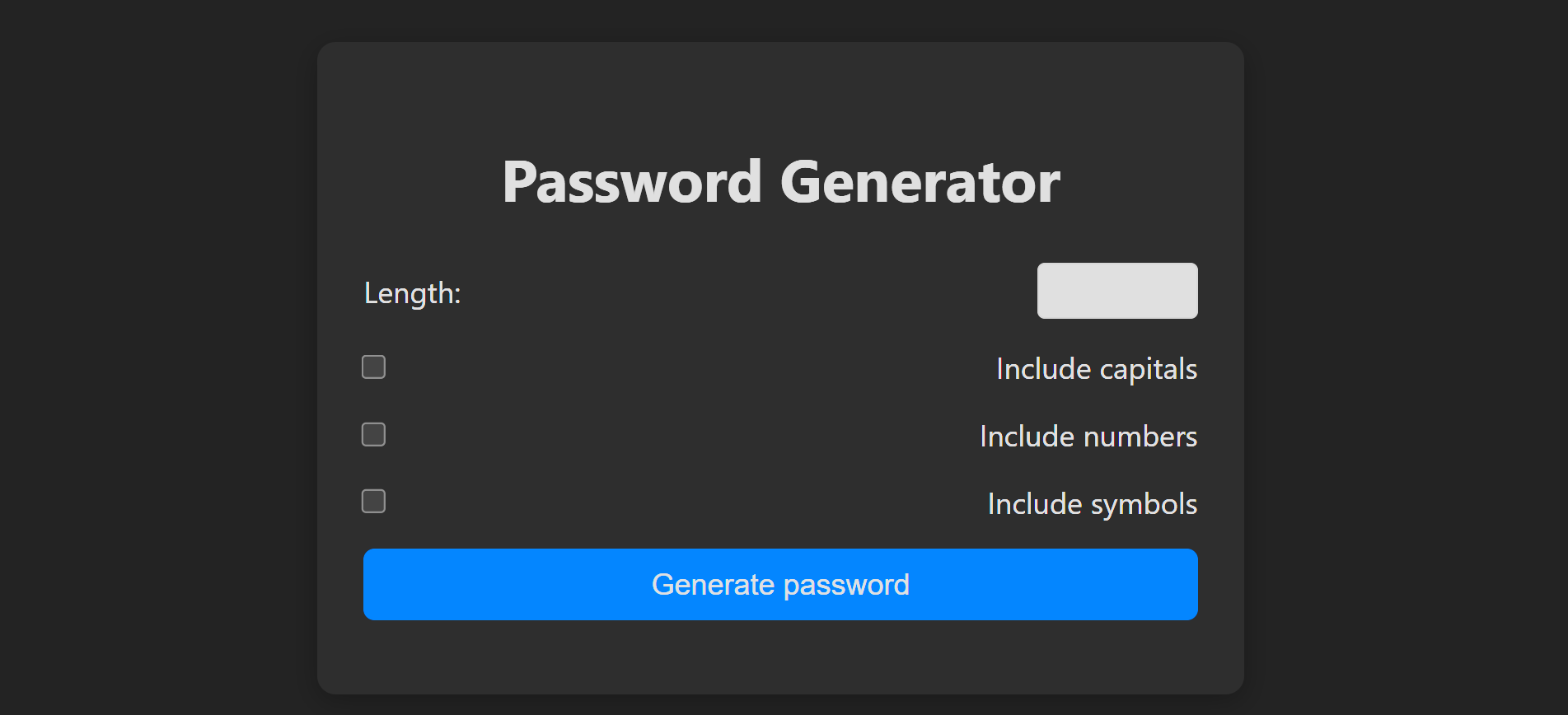 Password Generator